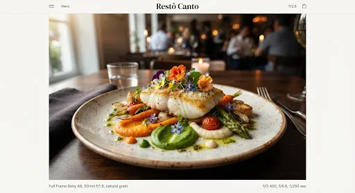 Prato de peixe em apresentação autoral